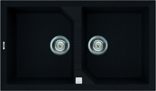 Elleci Tekno 450 két medencés gránit mosogató, G59 Antracite LGT45059