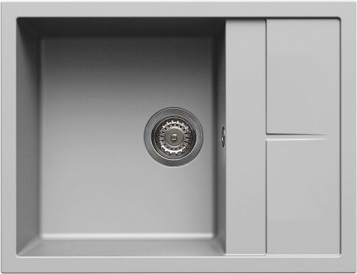 Elleci Unico 125 egy medence csepegtetővel gránit mosogató, M79 Aluminum LMU12579