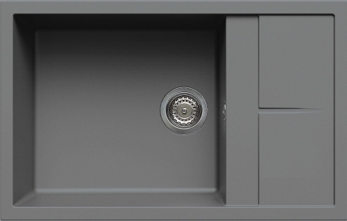 Elleci Unico 310 egy medence csepegtetővel gránit mosogató M73 Titanium LMU31073