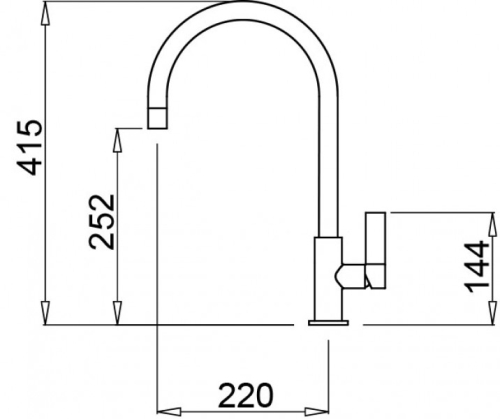 Elleci Volta mosogató csaptelep, M79 Aluminium MMKVTA79