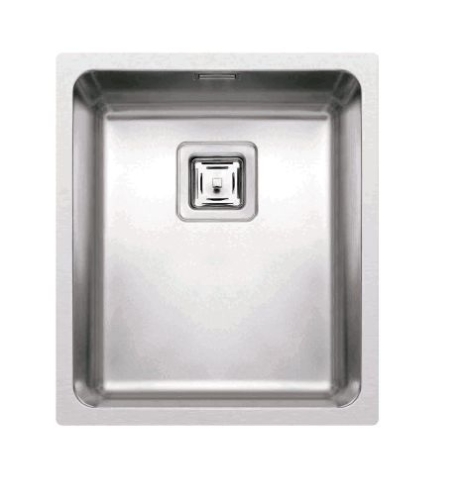 Elleci W-Square 340 munkalapra, munkalap alá és szintbe is szerelhető 1 medencés mosogató, inox LIW340SACMU