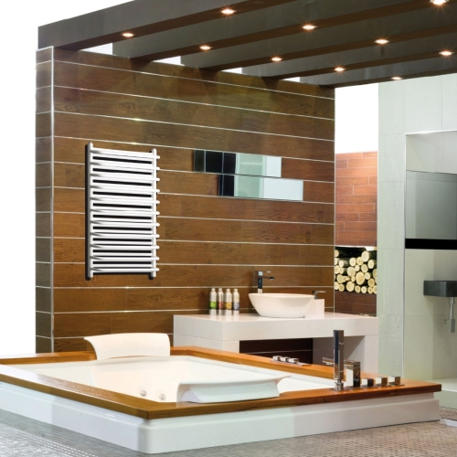 Radeco MARIO A5-500/M design törölközőszárítós csőradiátor (1120 W, fehér, 1250x535 mm)