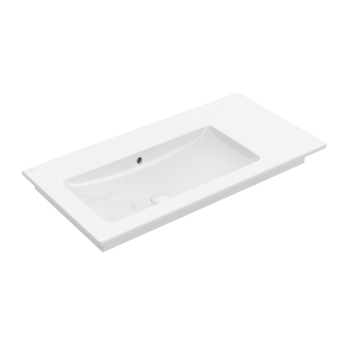 Villeroy and Boch Venticello 100x50 cm beépíthető aszimmetrikus mosdó, 1 csaplyukkal, balos CeramicPlus felülettel 4134L1R1