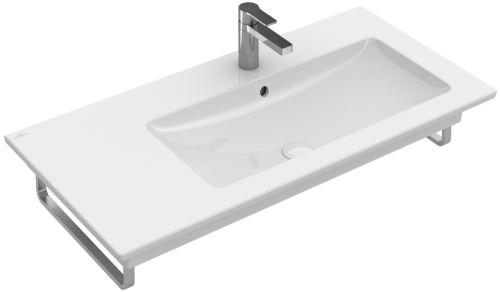 Villeroy and Boch Venticello 100x50 cm beépíthető aszimmetrikus mosdó, 1 csaplyukkal, jobbos CeramicPlus felülettel 4134R1R1
