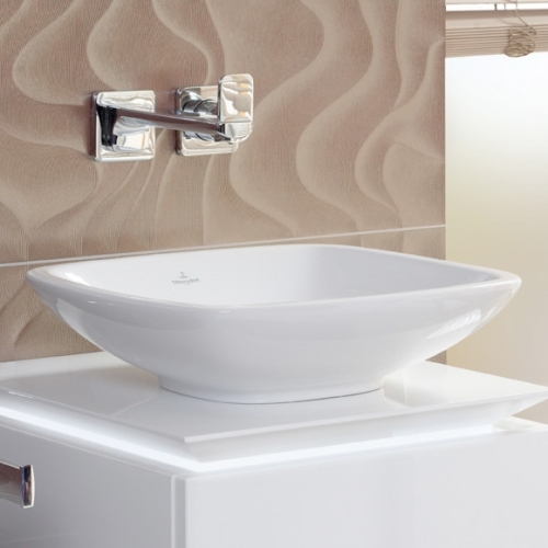 Villeroy and Boch Loop & Friends 38x38 cm ráültethető mosdó, túlfolyó nélkül CeramicPlus felülettel 514901R1
