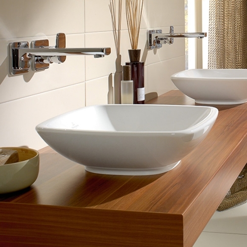 Villeroy and Boch Loop & Friends 38x38 cm ráültethető mosdó, túlfolyó nélkül CeramicPlus felülettel 514901R1