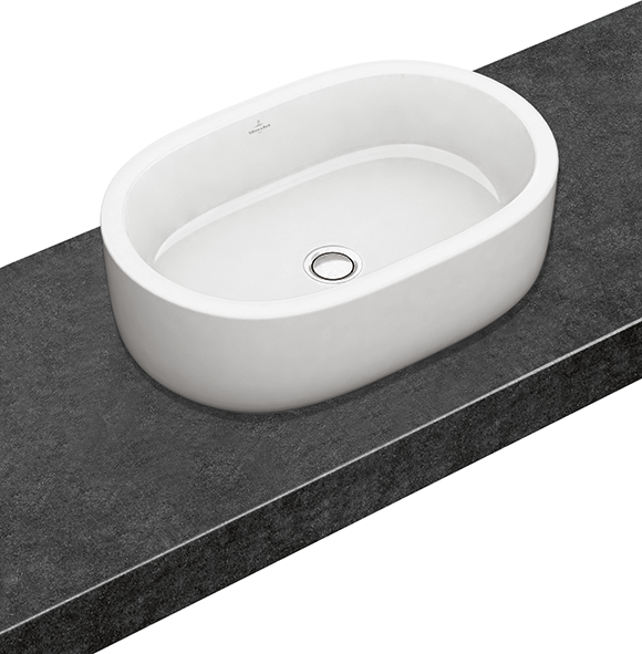 Villeroy and Boch Architectura 60x40 cm ráültethető mosdó, túlfolyó nélkül CeramicPlus felülettel 412661R1