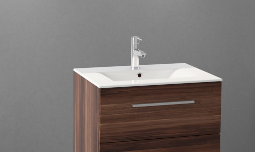 Tboss Arta 60 alsószekrény kerámia mosdóval, Floating Mirror Easy 60 tükörrel, csiszolt beton (komplett szett)