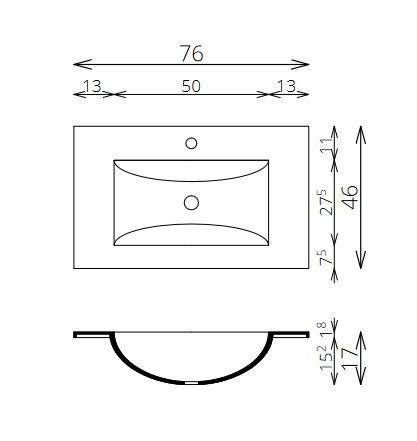 Tboss Arta 75 fürdőszobabútor alsó szekrény mosdóval