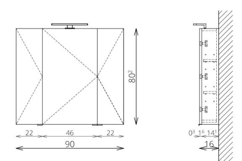 Tboss Elka 90x80 cm-es tükrös felső szekrény (több színben)