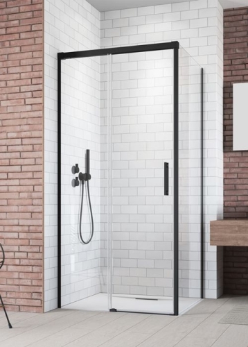 Radaway Idea Black KDJ 110 B szögletes fekete zuhanykabin ajtó 387041-54-01L