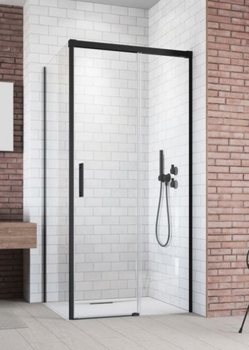 Radaway Idea Black KDJ 120 J szögletes fekete zuhanykabin ajtó 387042-54-01R