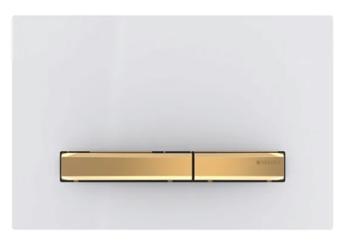 Geberit Sigma50 nyomólap, sárgaréz/fehér 115.672.11.2