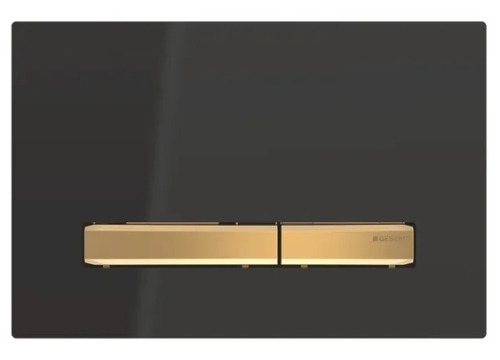 Geberit Sigma50 nyomólap, sárgaréz/fekete 115.672.DW.2