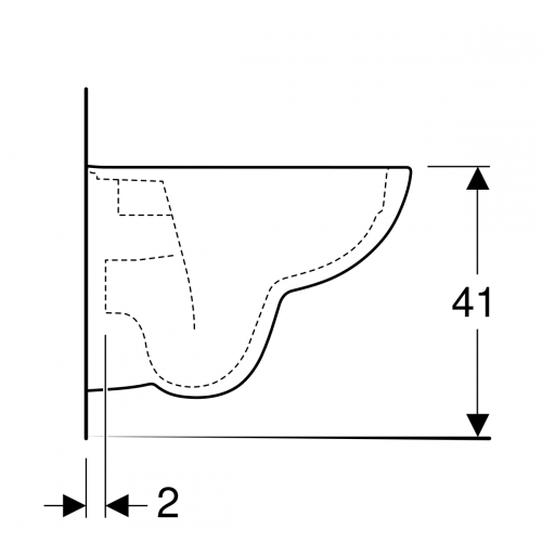 Geberit Selnova Compact fali WC, rövidített kivitel, Rimfree 500.349.01.1