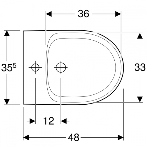 Geberit Selnova Compact fali bidé 500.368.01.1
