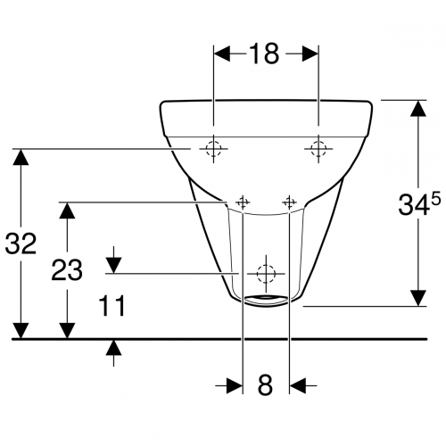 Geberit Selnova Compact fali bidé 500.368.01.1