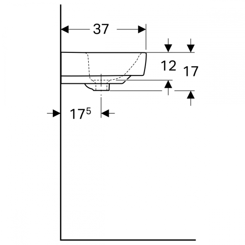 Geberit Selnova Compact 55x37 cm mosdó 501.509.00.1