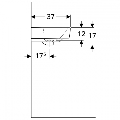 Geberit Selnova Compact 60x37 cm mosdó 501.511.00.1