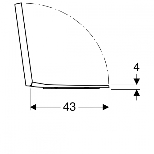 Geberit Selnova Square lassú záródású WC-ülőke 501.556.01.1
