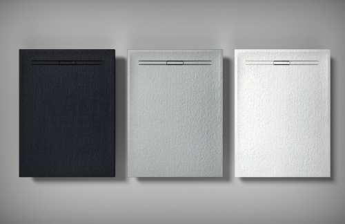 Geberit Sestra szögletes zuhanytálca 70 x 100 cm, sturkturált pala, fehér 550.203.00.1