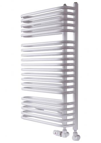 Radeco GAIA A2/G standard törölközőszárítós csőradiátor (810 W, fehér, 680x500 mm)