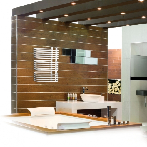 Radeco GAIA A5/G standard törölközőszárítós csőradiátor (1520 W, fehér, 1250x500 mm)