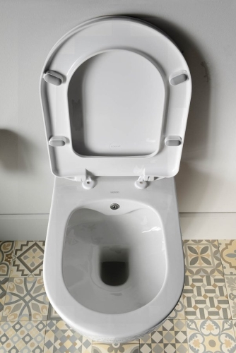 Sapho BRILLA RIMLESS fali WC beépített bidézuhannyal, 36,5x53cm 100612