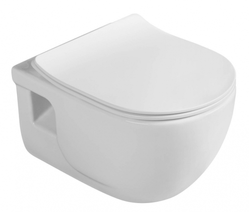 Sapho BRILLA RIMLESS fali WC beépített bidézuhannyal, 36,5x53cm 100612