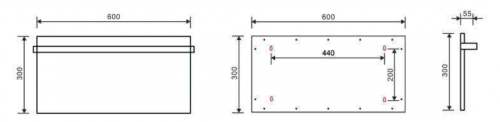 Sapho ELMIS elektromos radiátor, 600x300mm, 80W, matt fehér EB600