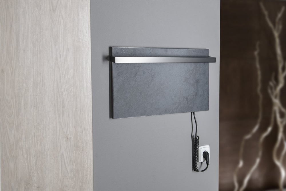 Sapho ELMIS elektromos radiátor, 600x300mm, 80W, matt antracit EB610