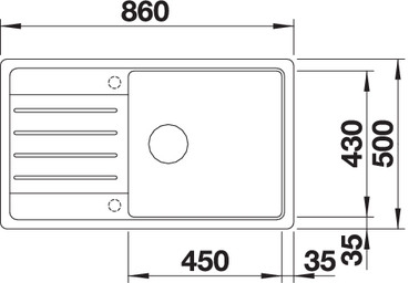 BLANCO LEGRA XL 6 S Gránit mosogató, fehér 523328