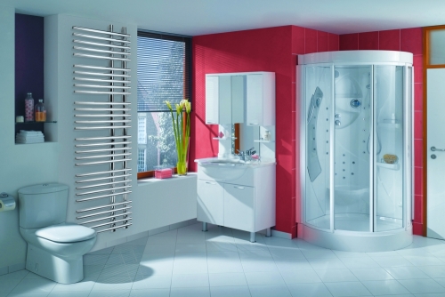Radeco TRIDEN PLUS 900x400 rozsdamentes törölközőszárítós csőradiátor (527 W, króm,900x400 mm)