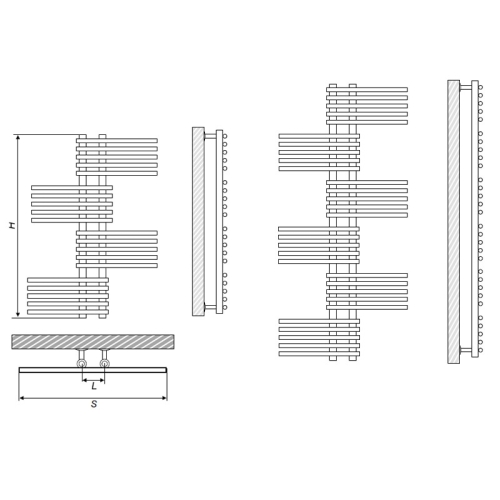 Radeco MELODY PLUS 900x690 rozsdamentes törölközőszárítós csőradiátor (527 W, króm,900x690 mm)