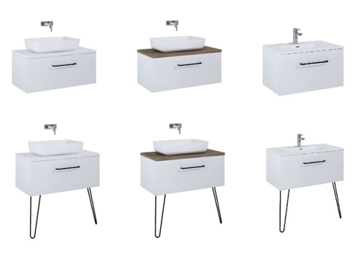 AREZZO design Carmel 90cm-es alsószekrény 1 fiókkal magasfényű fehér AR-166933