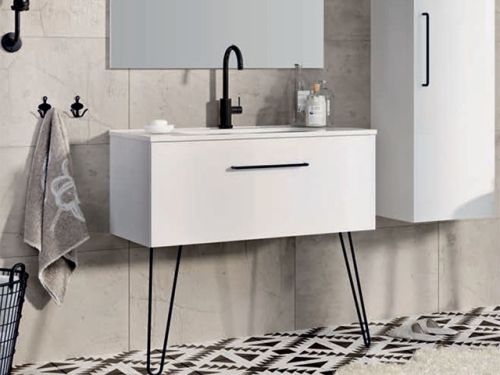 AREZZO design Carmel 90cm-es alsószekrény 1 fiókkal magasfényű fehér AR-166933