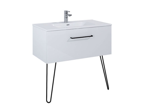AREZZO design Carmel 90cm-es alsószekrény 1 fiókkal magasfényű fehér AR-166933