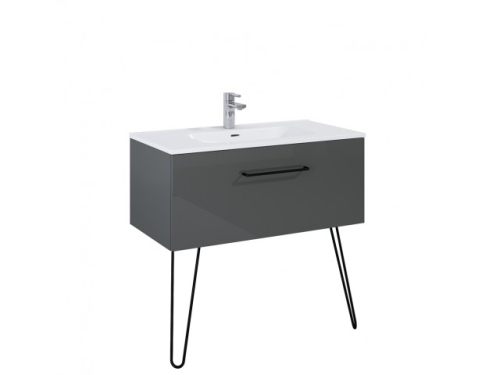 AREZZO design Carmel 90cm-es alsószekrény 1 fiókkal, antracit AR-167238