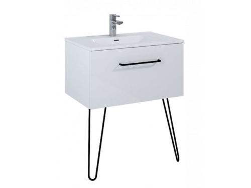 AREZZO design Carmel 70cm-es alsószekrény 1 fiókkal magasfényű fehér AR-166932