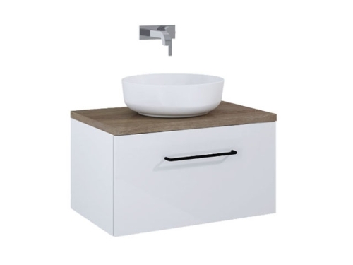 AREZZO design Carmel 70cm-es alsószekrény 1 fiókkal magasfényű fehér AR-166932