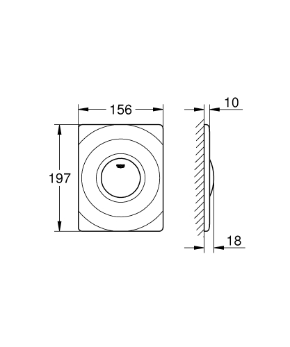 Grohe Surf nyomólap, króm 37063000