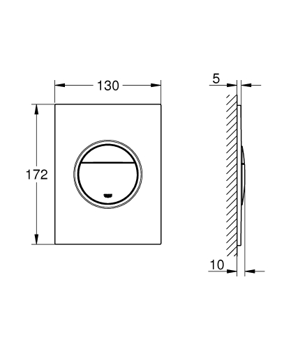 Grohe Nova Cosmopolitan S nyomólap, matt nikkel 37601EN0