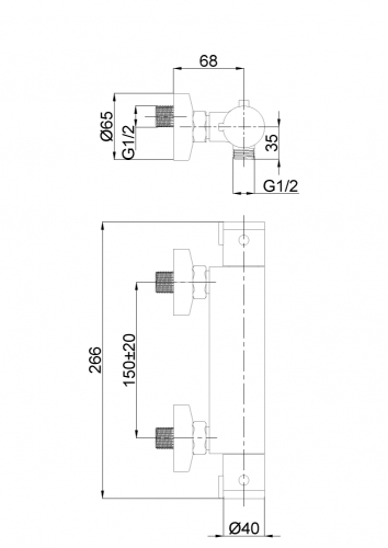 Rubineta Thermo-12 fali zuhany csaptelep H20008