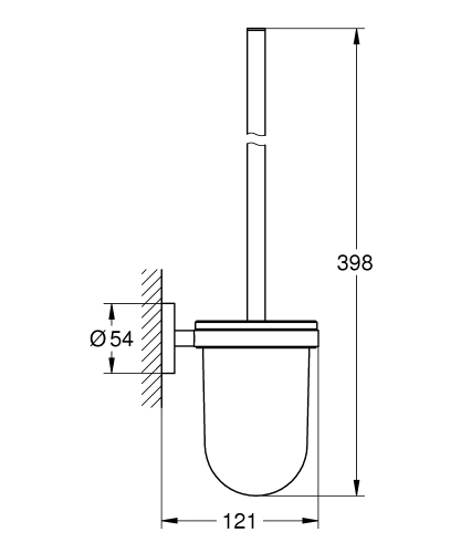 Grohe Essentials WC-kefe garnitúra, fényes nikkel 40374BE1