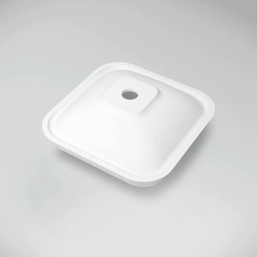 Marmy LEA 38x38 cm öntöttmárvány mosdó, fehér 6 301 46 04 10 18 (K)