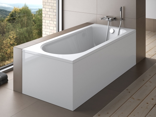 Besco INTRICA 150x75 cm egyenes kád, fehér WAIN-150-PK