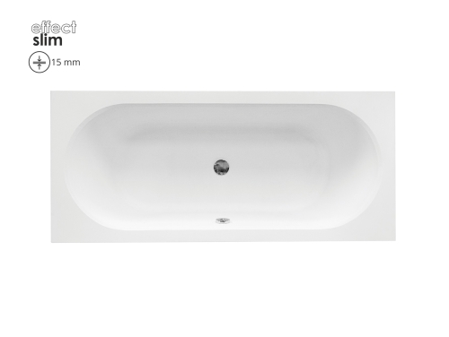 Besco VITAE SLIM 180x80 cm egyenes kád, fehér WAV-180-SL
