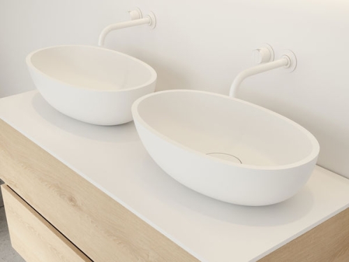 Riho Escala Solid Surface 55x22 cm pultra ültethető mosdó F70104