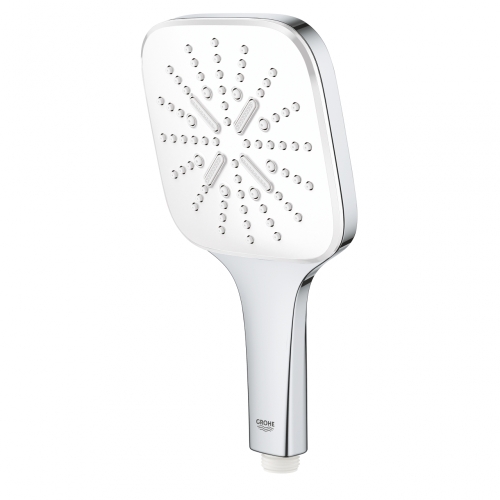 Grohe Rainshower SmartActive 130 Cube Kézizuhany, 3 féle vízsugárral króm/fehér 26551LS0