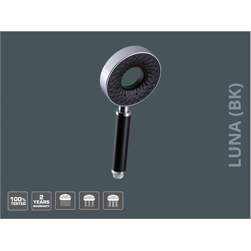 Rubineta Luna 3 funciós kézizuhany, fekete 622154B